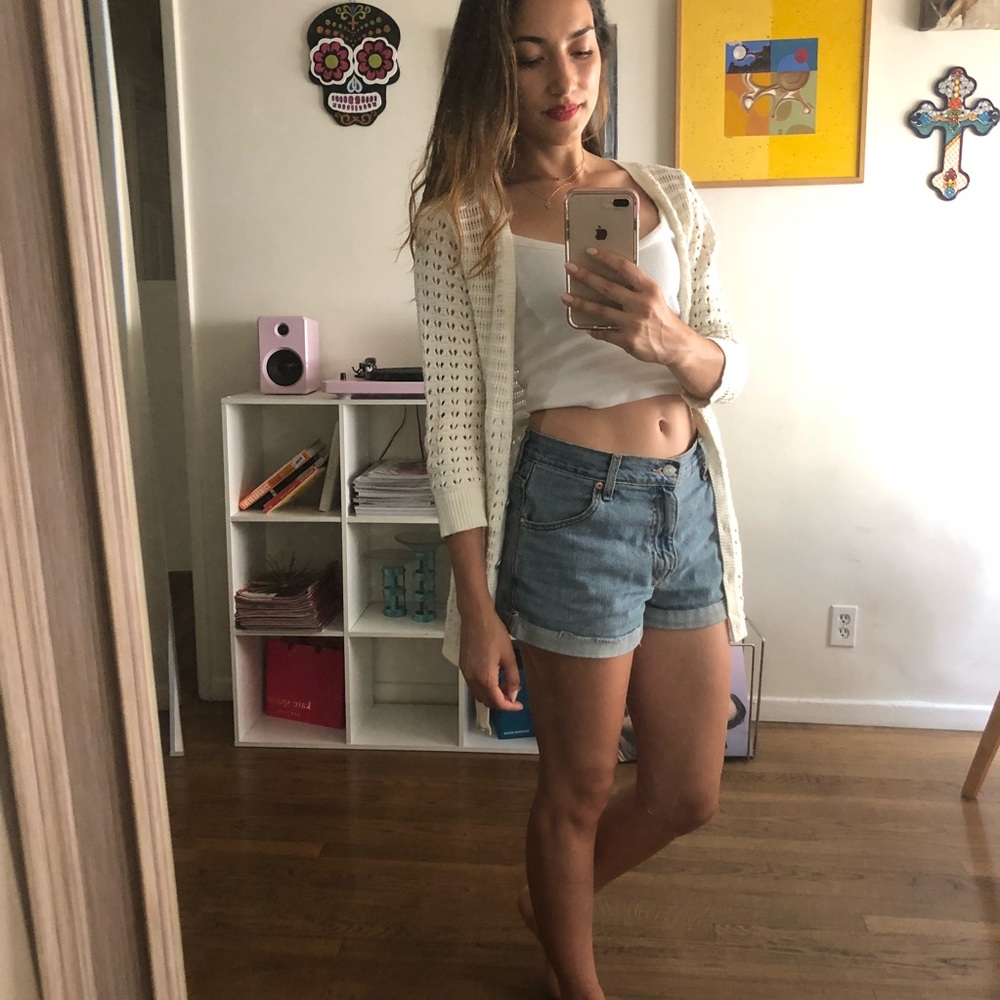 Beige knit tunic/sweater